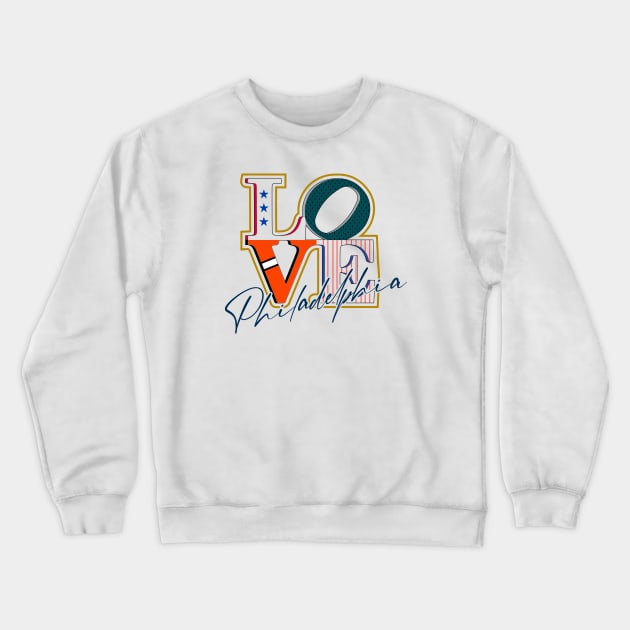 Love Philly Crewneck Sweatshirt by Mercado Graphic Design